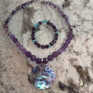 ABALONE NECKLACE SET